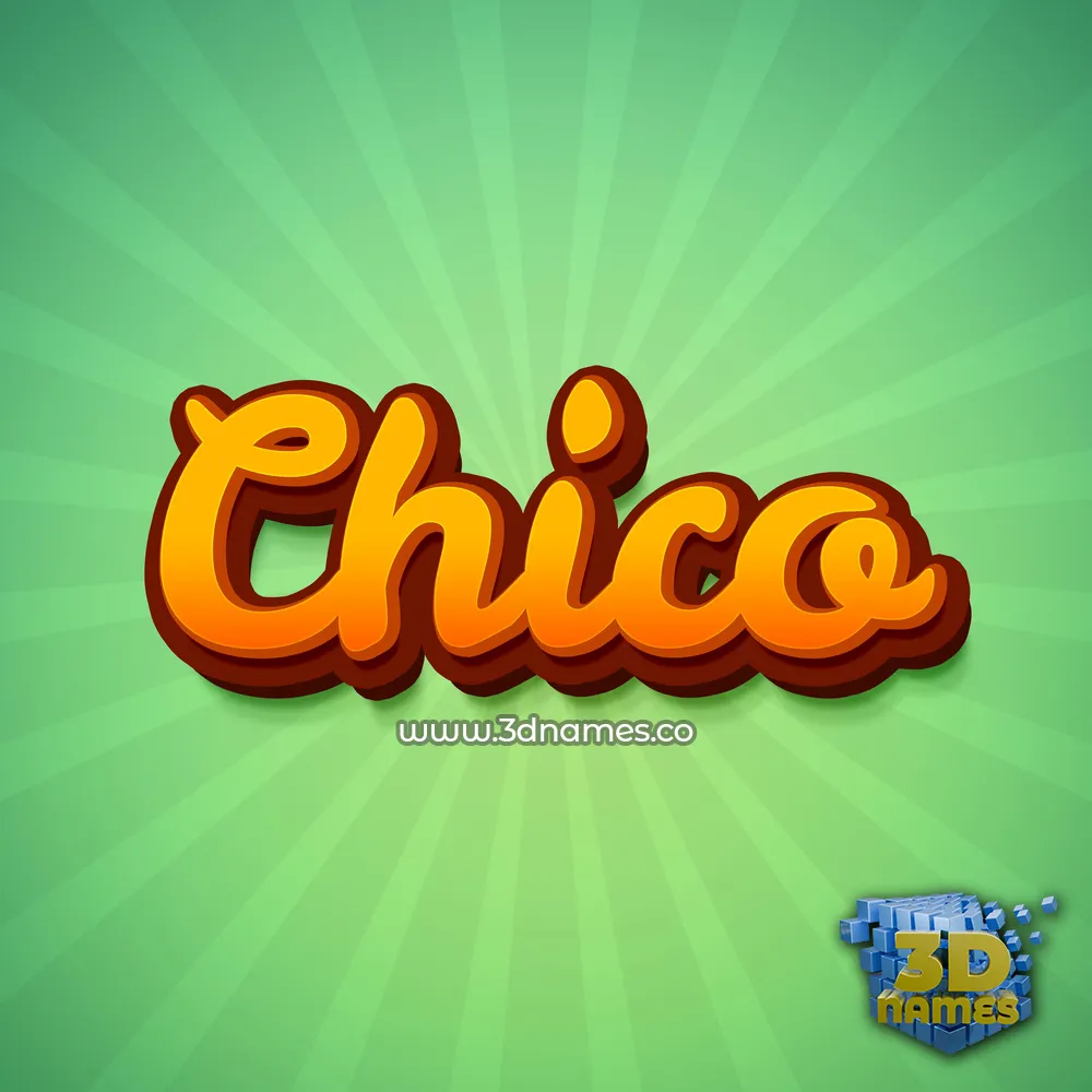 chico in Green Rays style - 3D name wallpaper