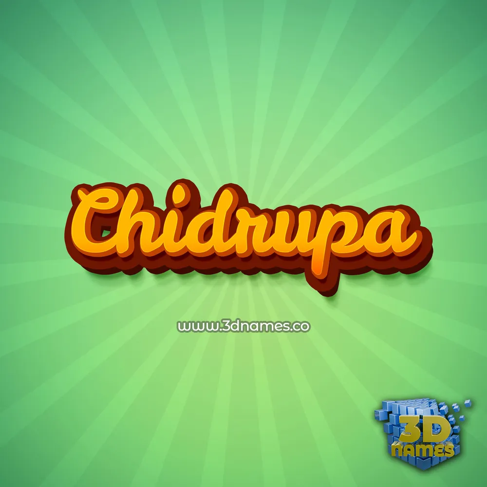 chidrupa in Green Rays style - 3D name wallpaper