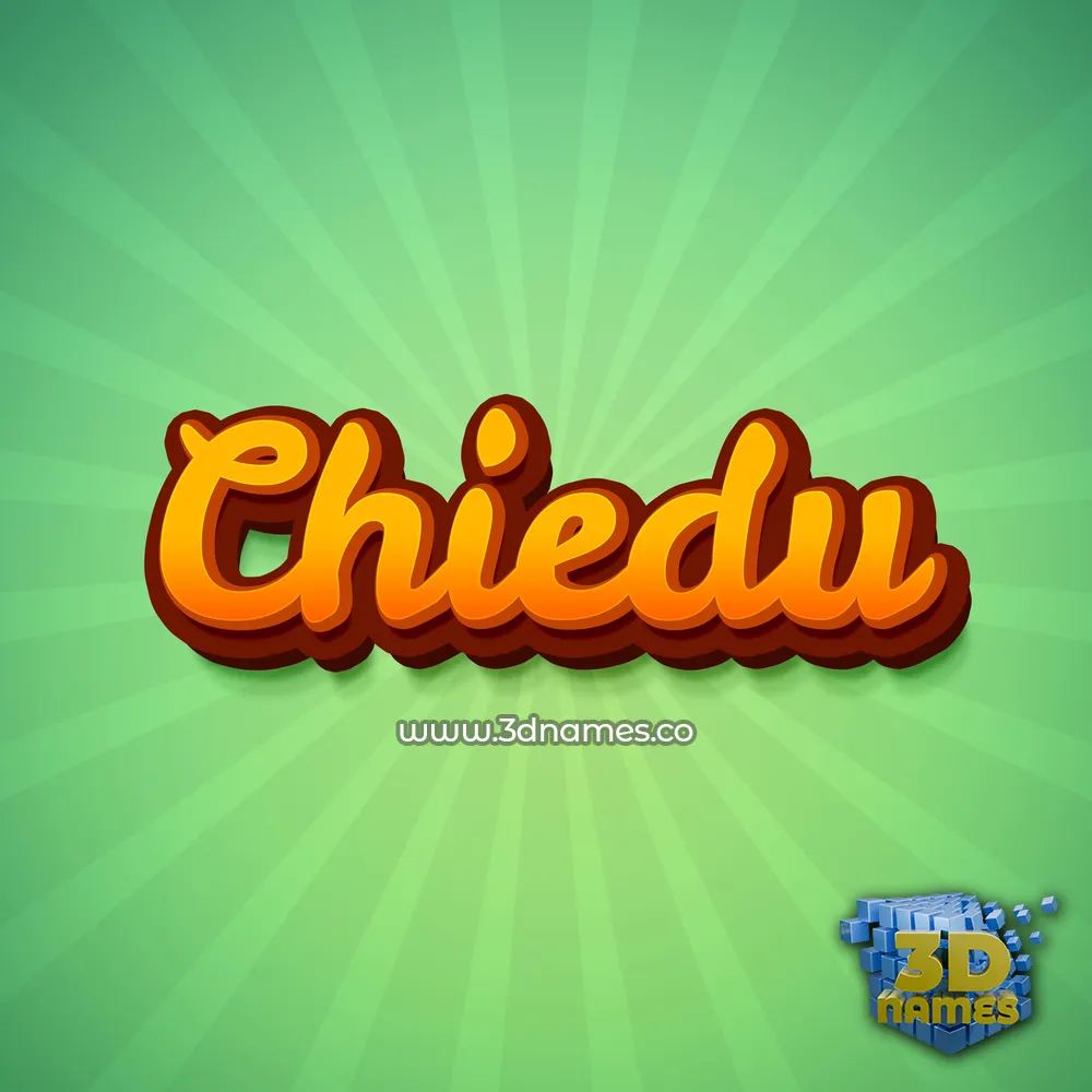chiedu in Green Rays style - 3D name wallpaper