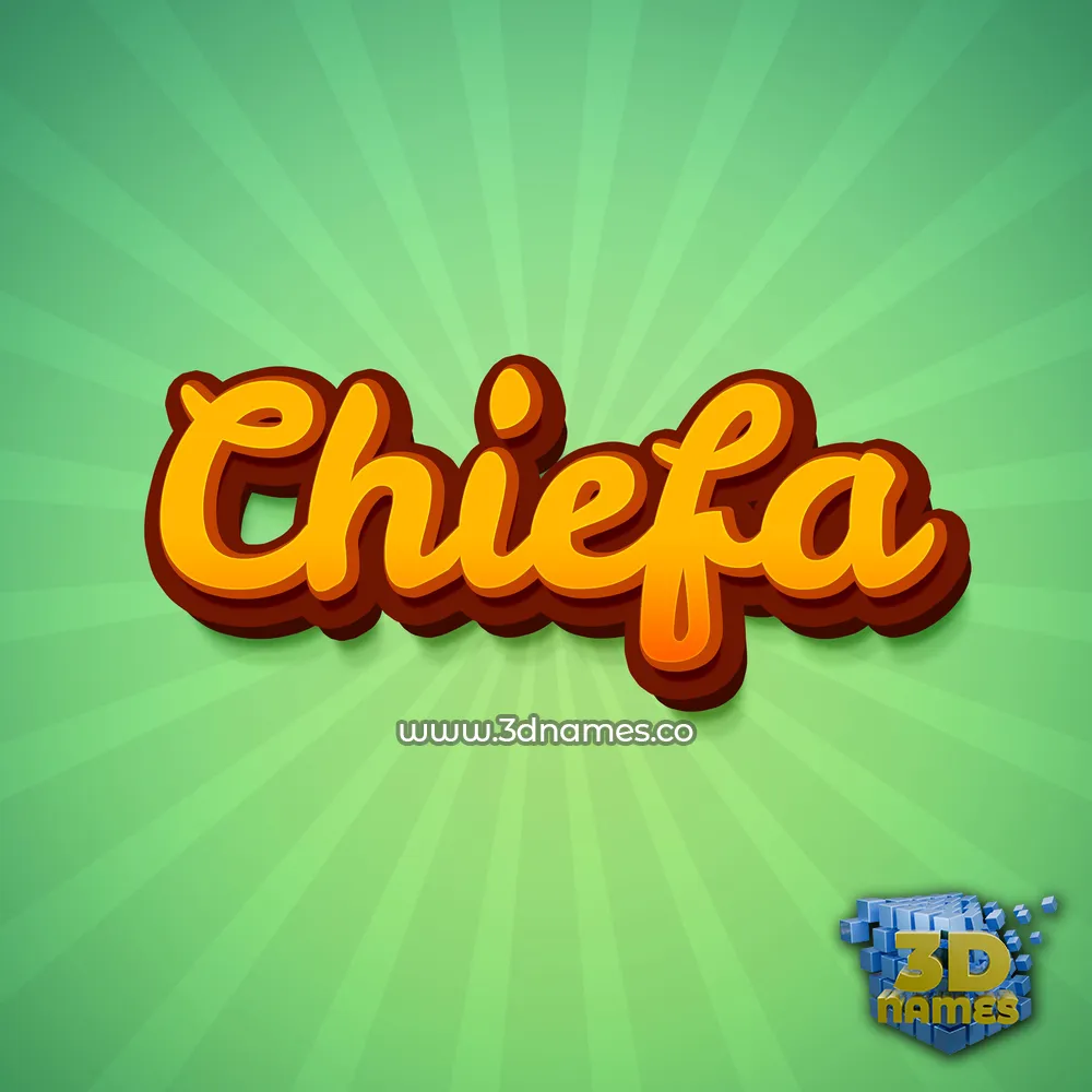 chiefa in Green Rays style - 3D name wallpaper
