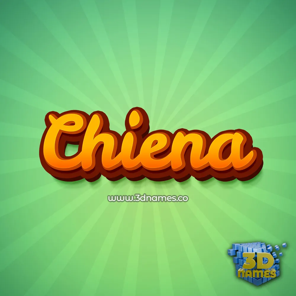 chiena in Green Rays style - 3D name wallpaper