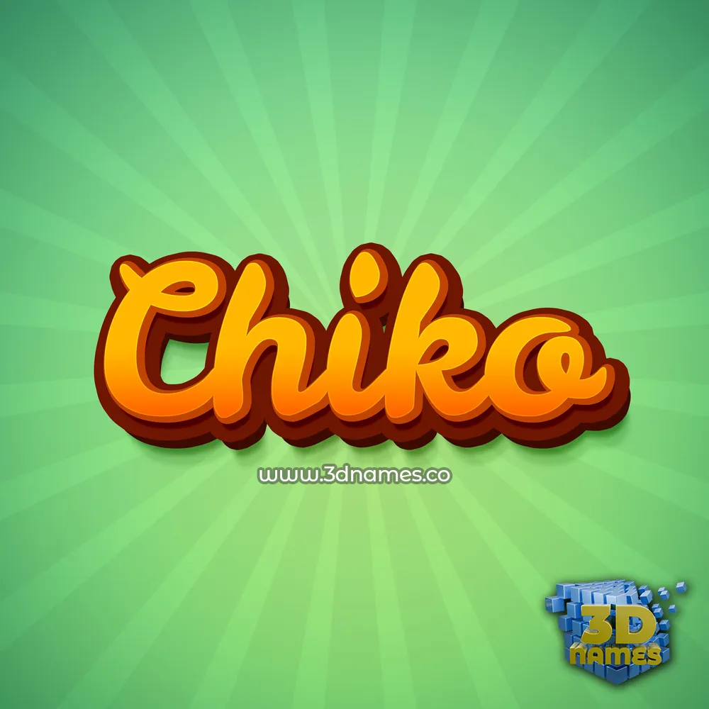 chiko in Green Rays style - 3D name wallpaper