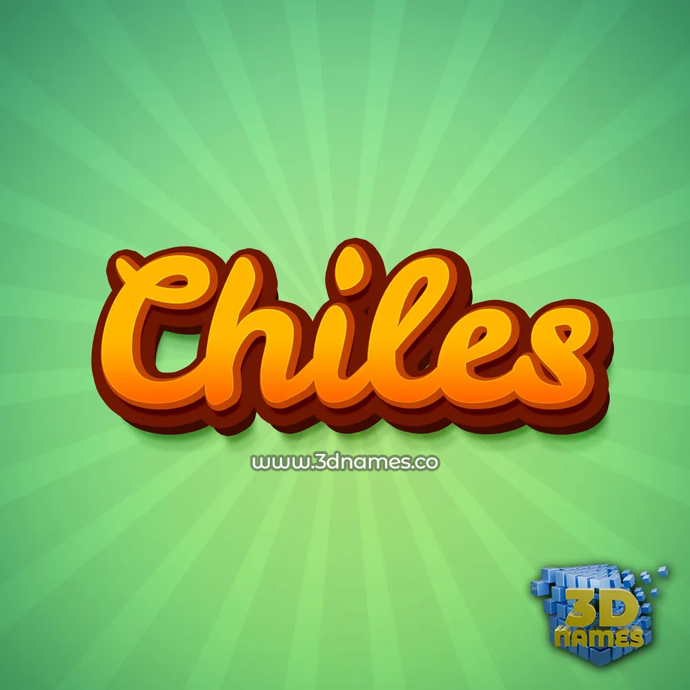 chiles in Green Rays style - 3D name wallpaper