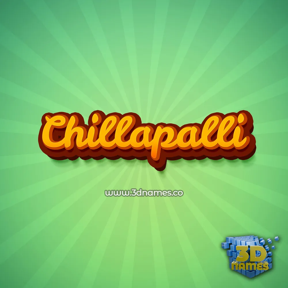 chillapalli in Green Rays style - 3D name wallpaper