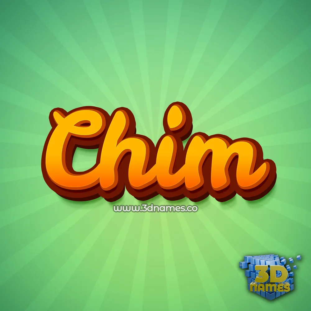 chim in Green Rays style - 3D name wallpaper