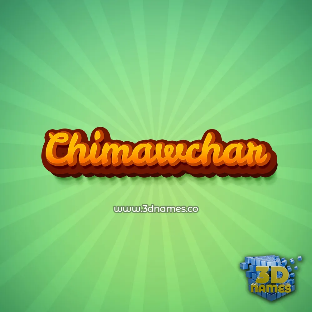 chimawchar in Green Rays style - 3D name wallpaper