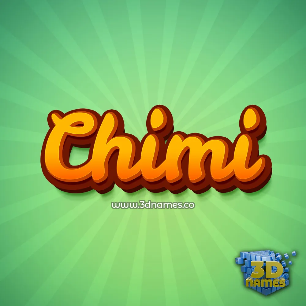 chimi in Green Rays style - 3D name wallpaper