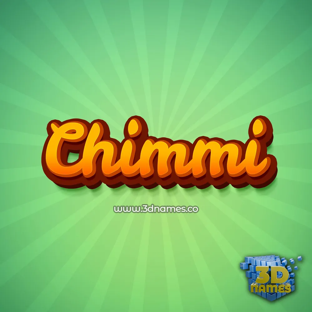 chimmi in Green Rays style - 3D name wallpaper