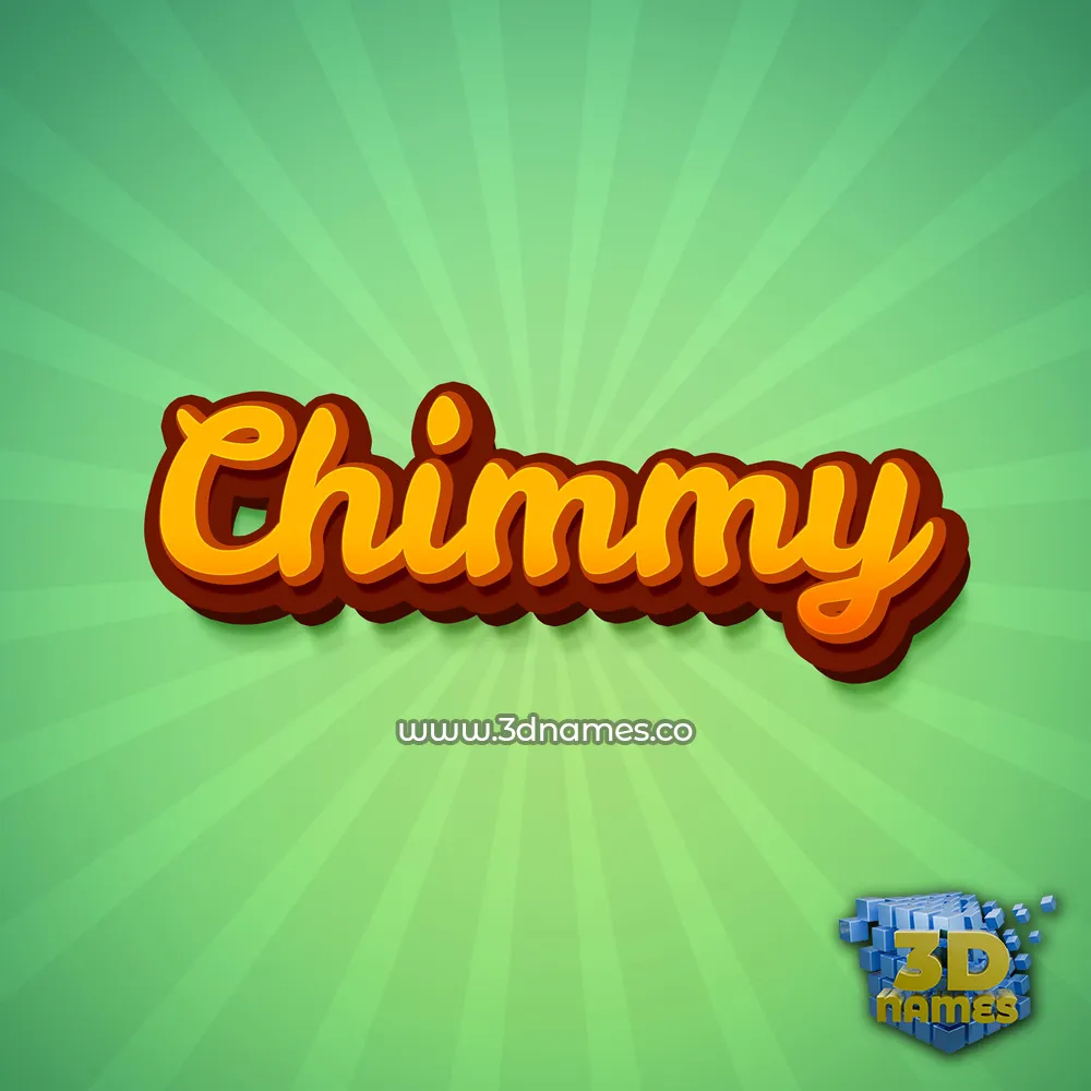 chimmy in Green Rays style - 3D name wallpaper