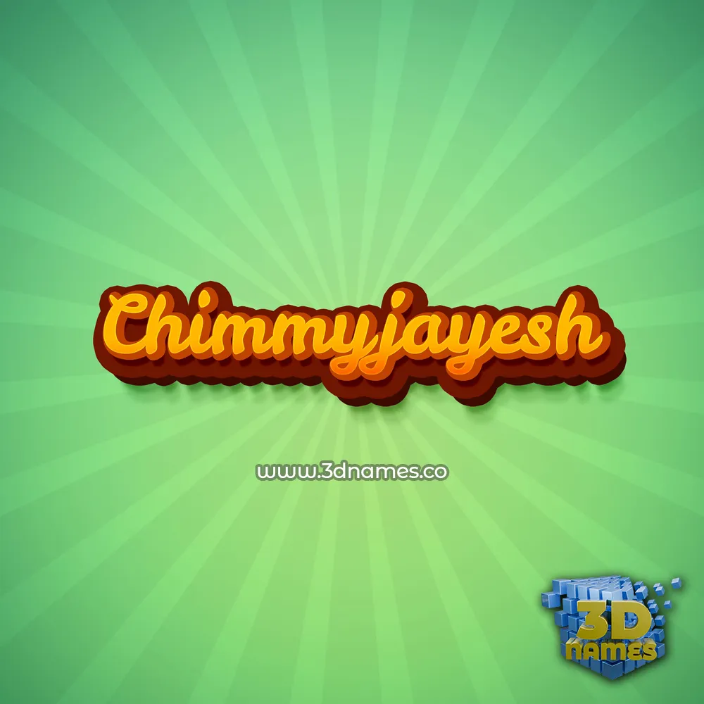 chimmyjayesh in Green Rays style - 3D name wallpaper