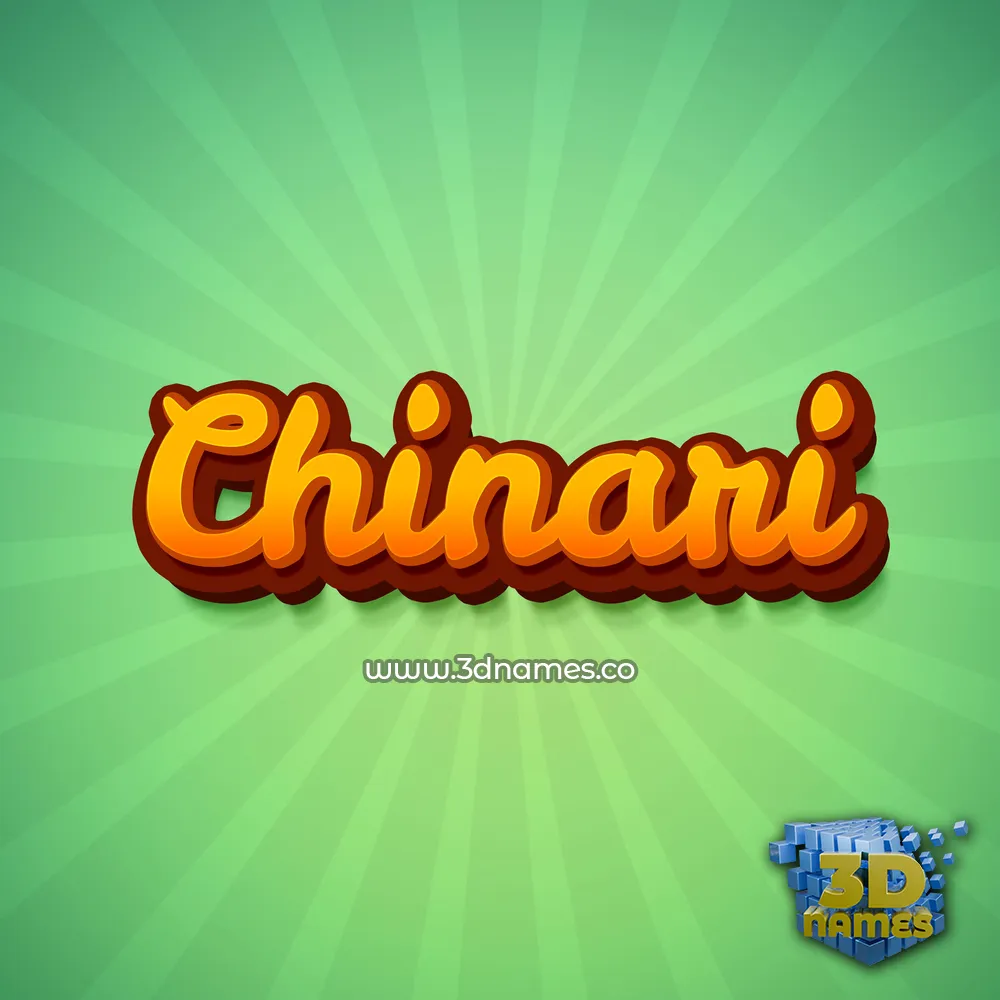chinari in Green Rays style - 3D name wallpaper