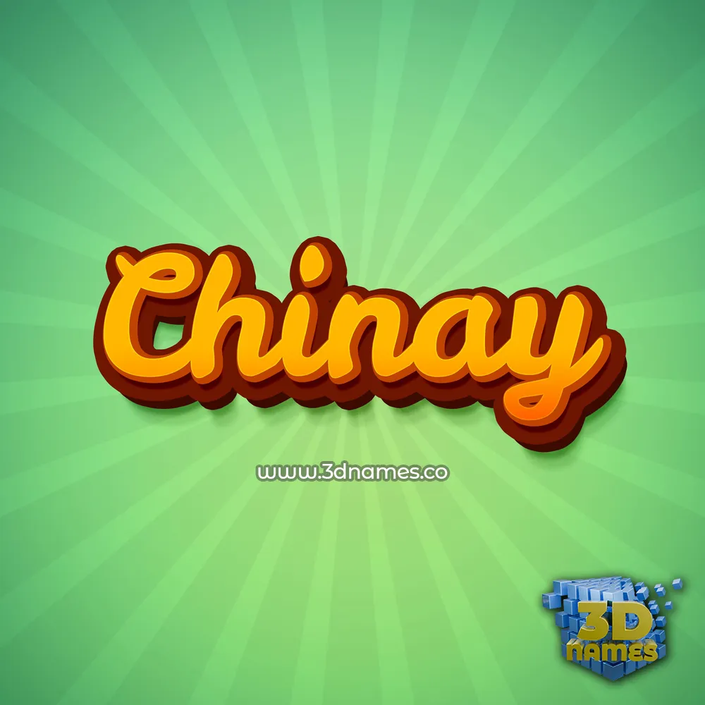 chinay in Green Rays style - 3D name wallpaper