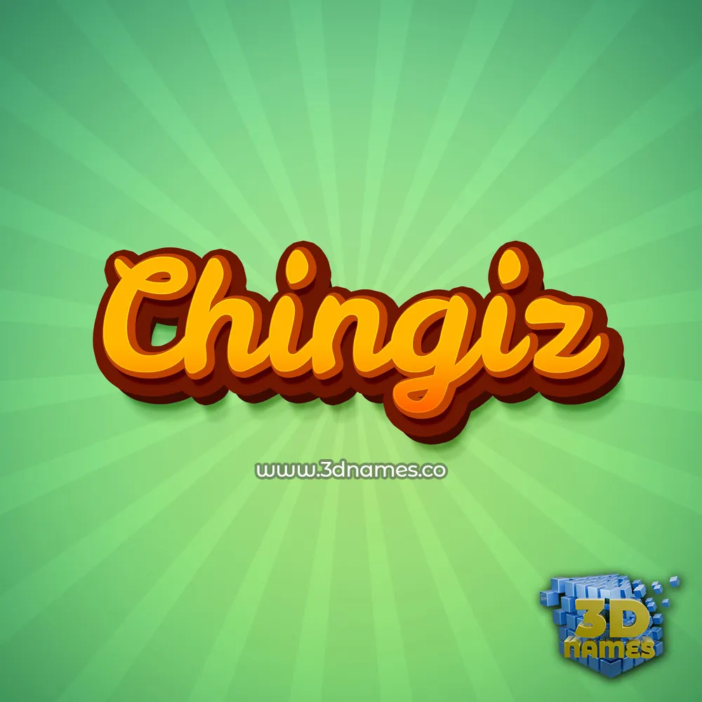 chingiz in Green Rays style - 3D name wallpaper
