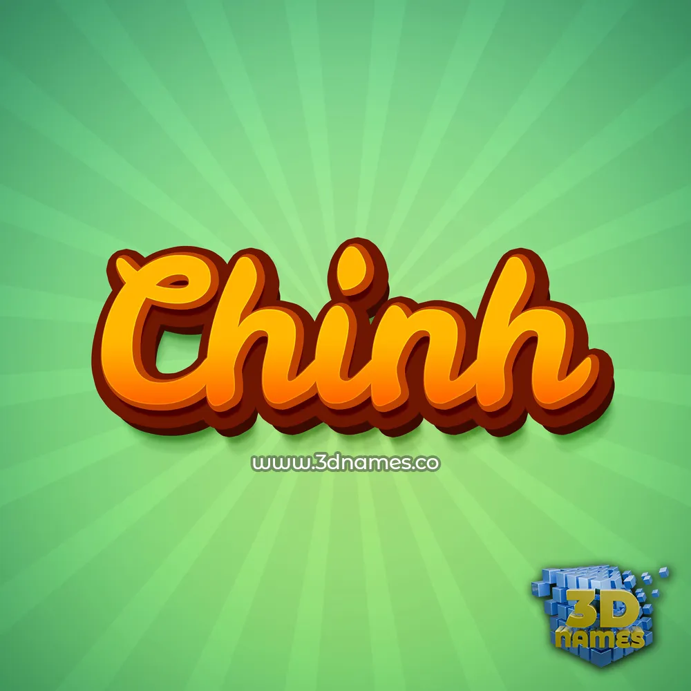 chinh in Green Rays style - 3D name wallpaper