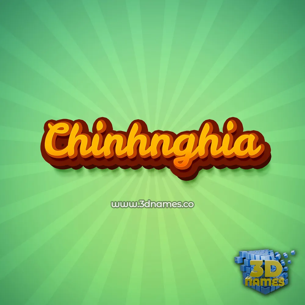 chinhnghia in Green Rays style - 3D name wallpaper