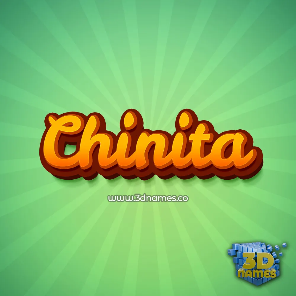 chinita in Green Rays style - 3D name wallpaper