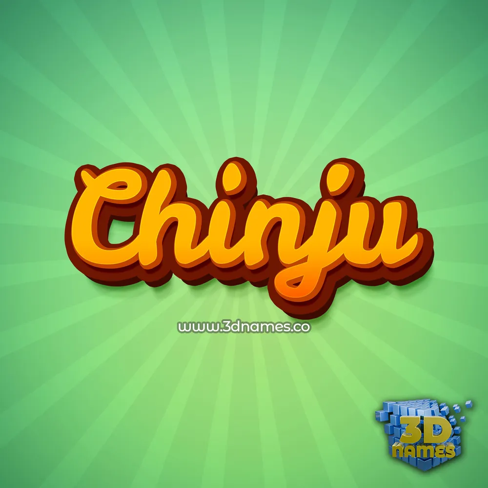 chinju in Green Rays style - 3D name wallpaper