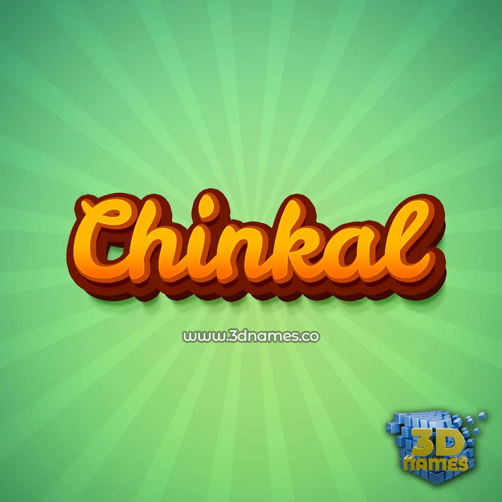 chinkal in Green Rays style - 3D name wallpaper