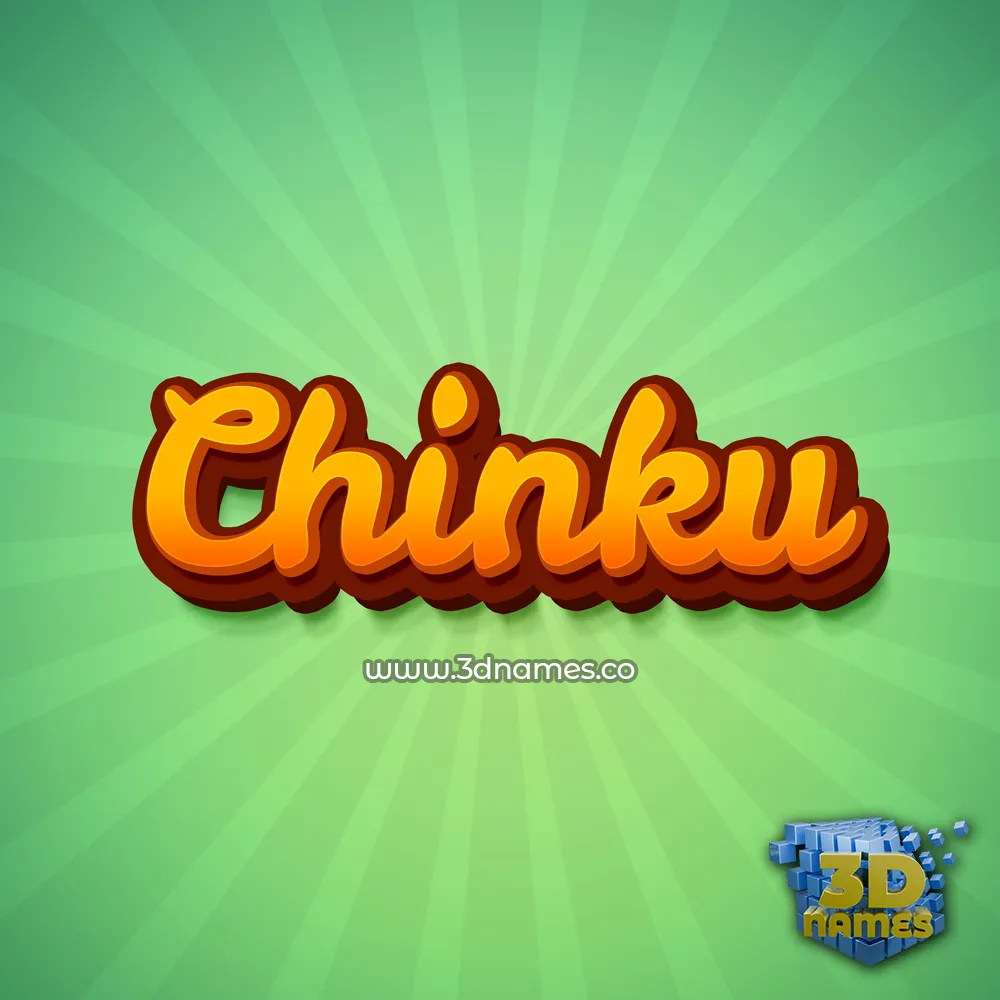 chinku in Green Rays style - 3D name wallpaper