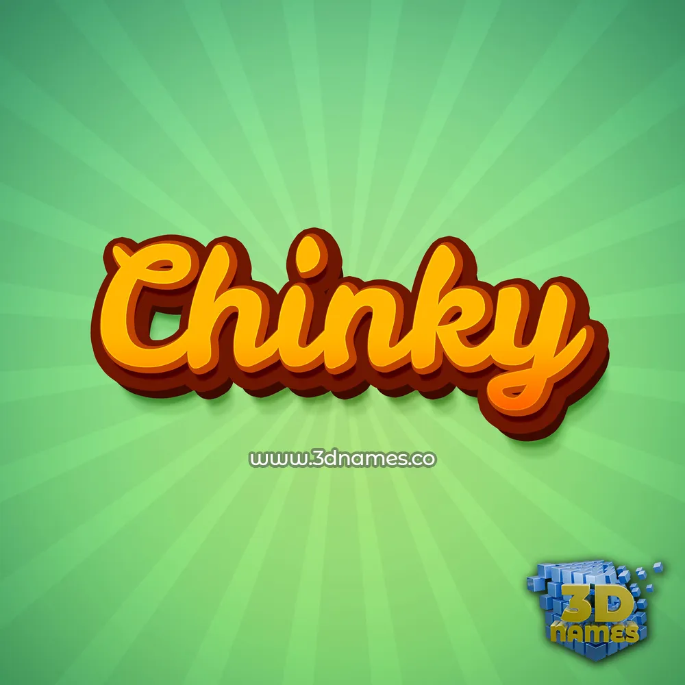 chinky in Green Rays style - 3D name wallpaper
