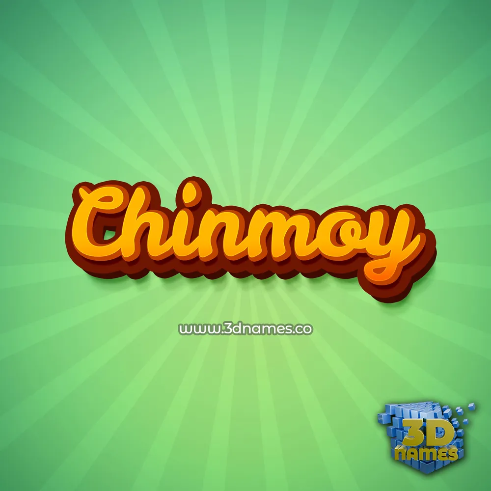 chinmoy in Green Rays style - 3D name wallpaper
