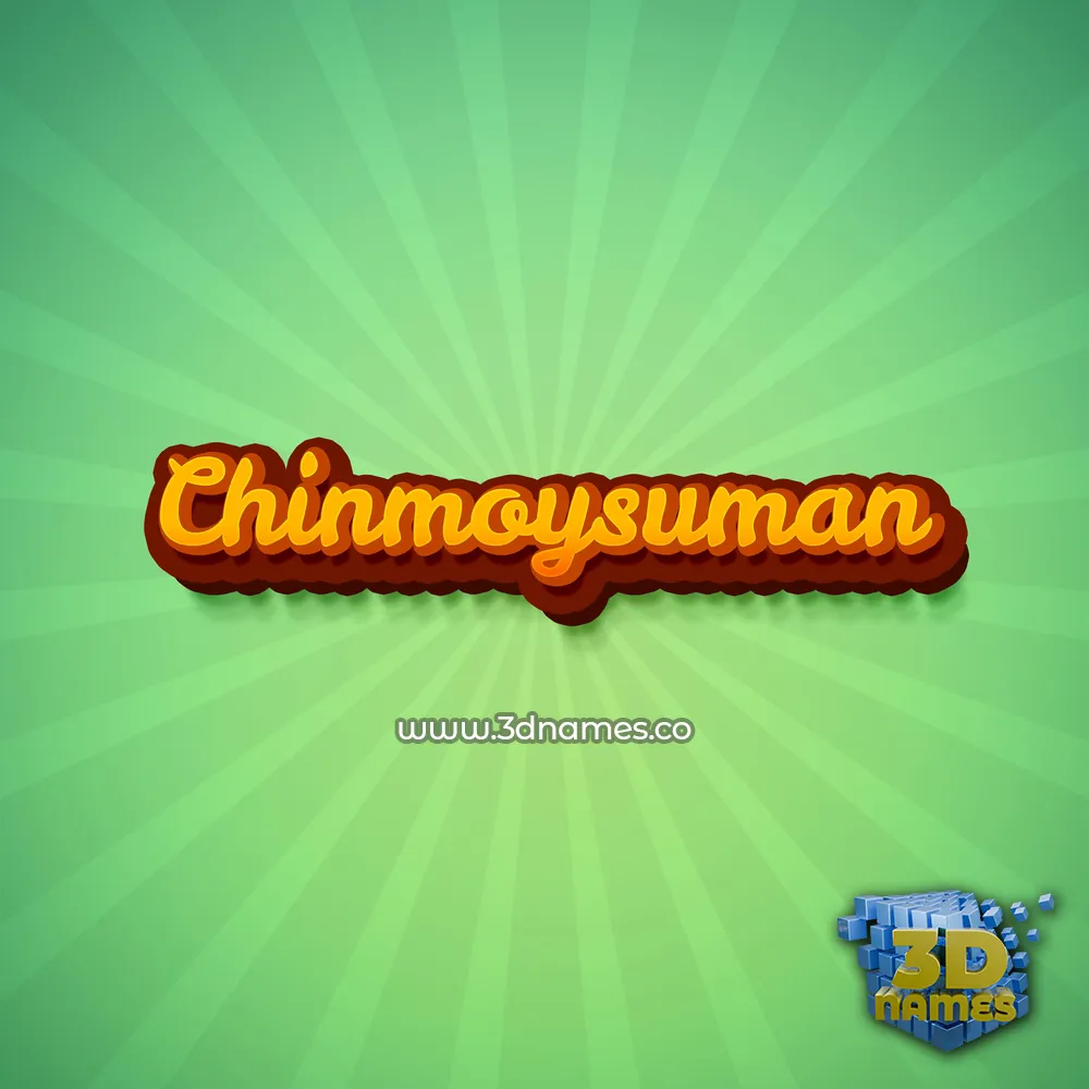 chinmoysuman in Green Rays style - 3D name wallpaper