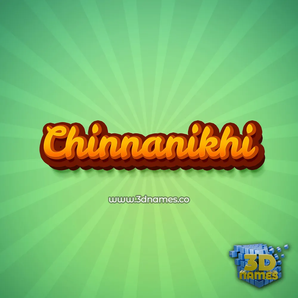 chinnanikhi in Green Rays style - 3D name wallpaper