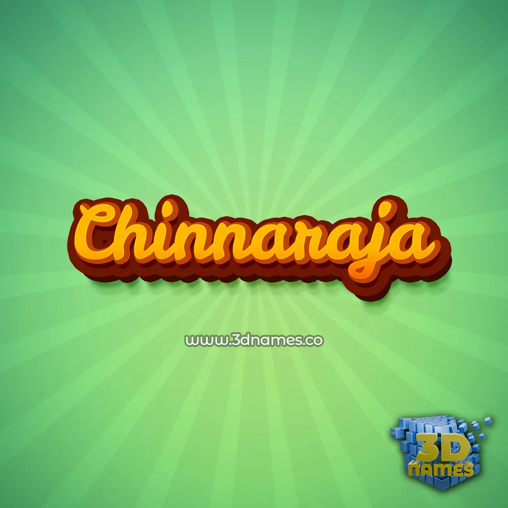 chinnaraja in Green Rays style - 3D name wallpaper