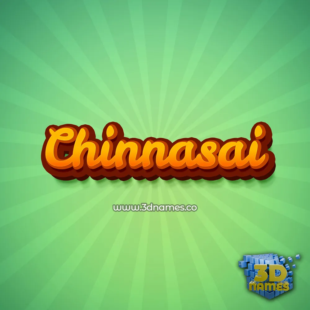 chinnasai in Green Rays style - 3D name wallpaper