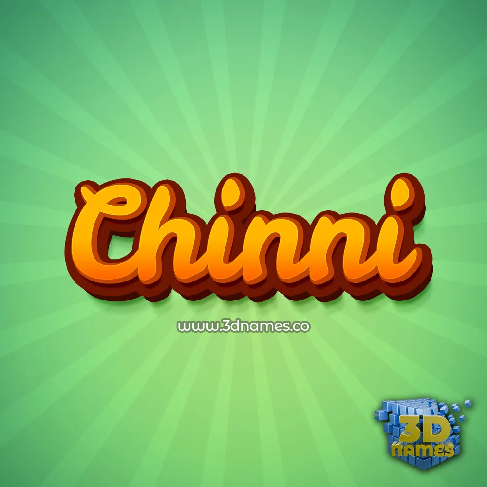 chinni in Green Rays style - 3D name wallpaper