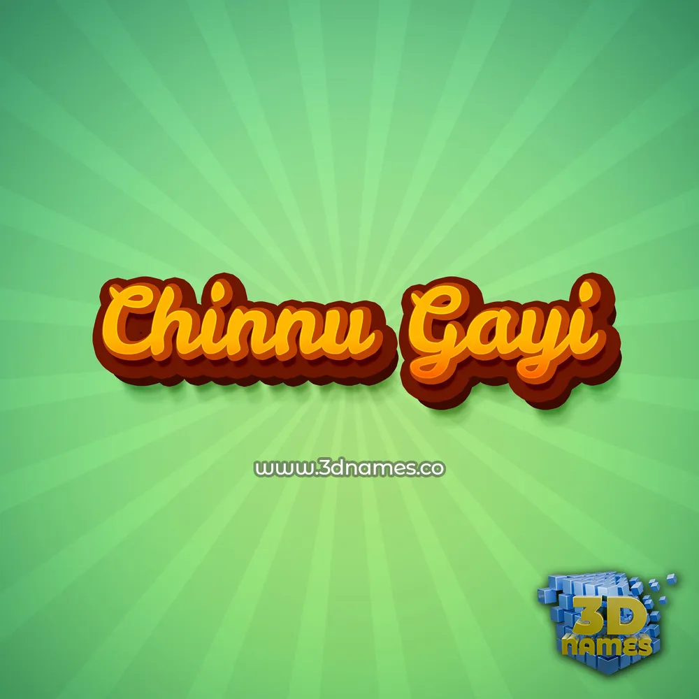 chinnu gayi in Green Rays style - 3D name wallpaper