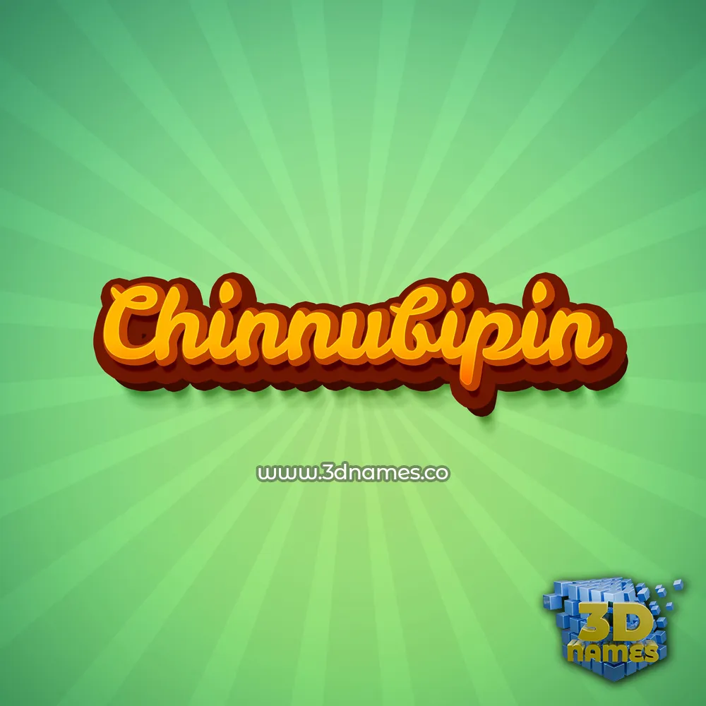 chinnubipin in Green Rays style - 3D name wallpaper