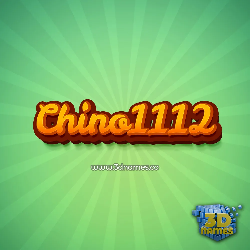 chino1112 in Green Rays style - 3D name wallpaper