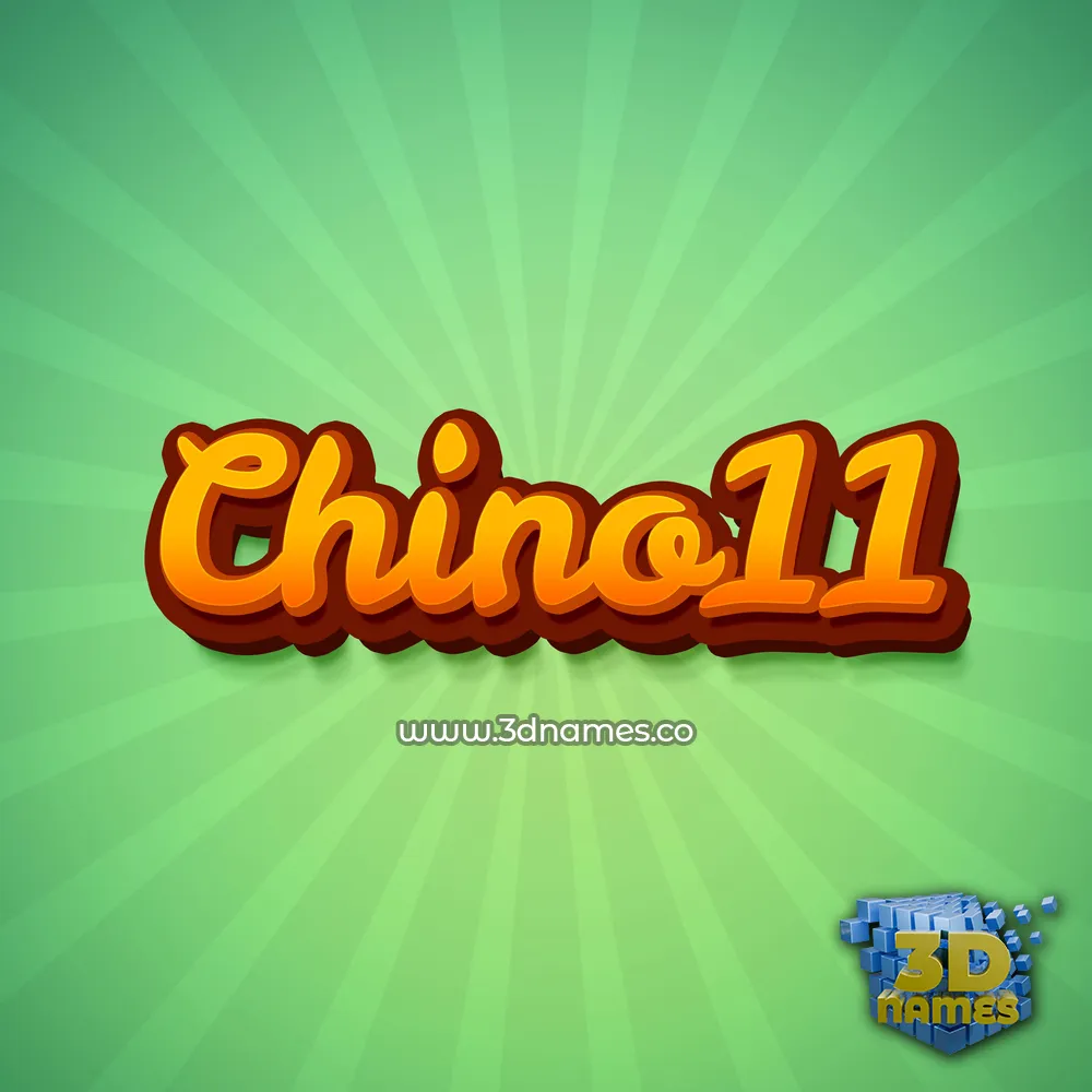 chino11 in Green Rays style - 3D name wallpaper