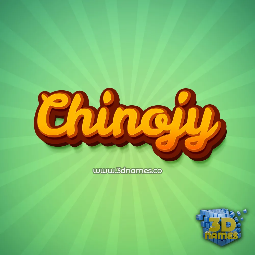 chinojy in Green Rays style - 3D name wallpaper