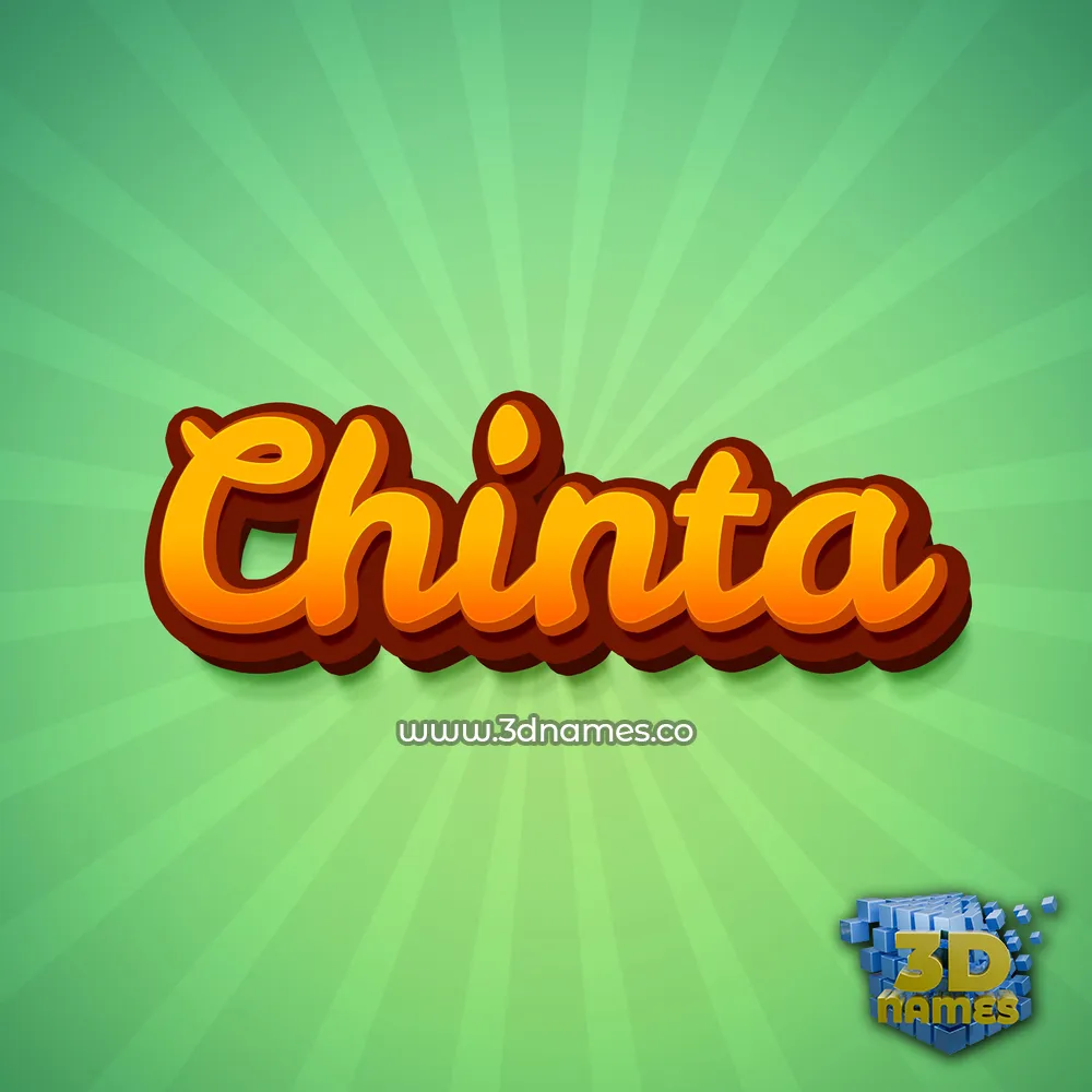 chinta in Green Rays style - 3D name wallpaper