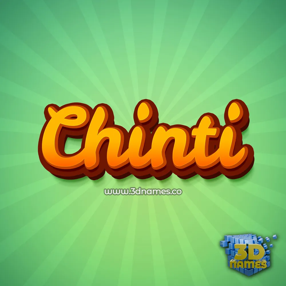 chinti in Green Rays style - 3D name wallpaper