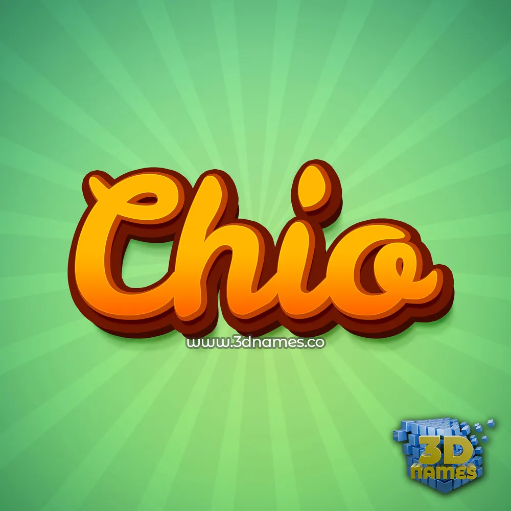 chio in Green Rays style - 3D name wallpaper