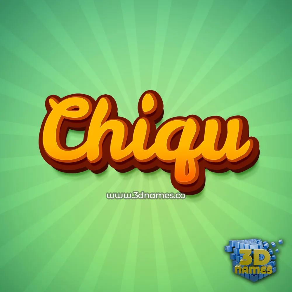 chiqu in Green Rays style - 3D name wallpaper