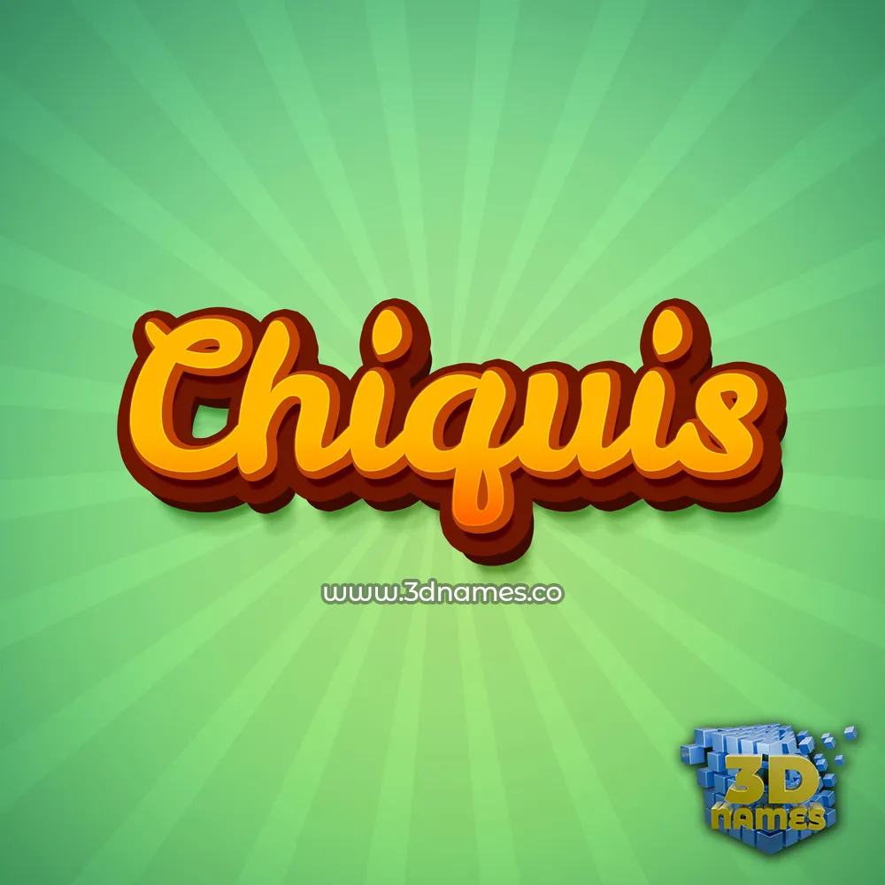 chiquis in Green Rays style - 3D name wallpaper