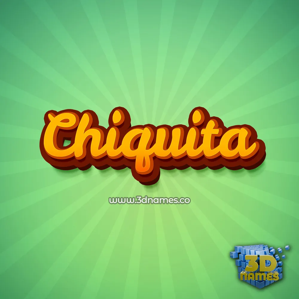 chiquita in Green Rays style - 3D name wallpaper
