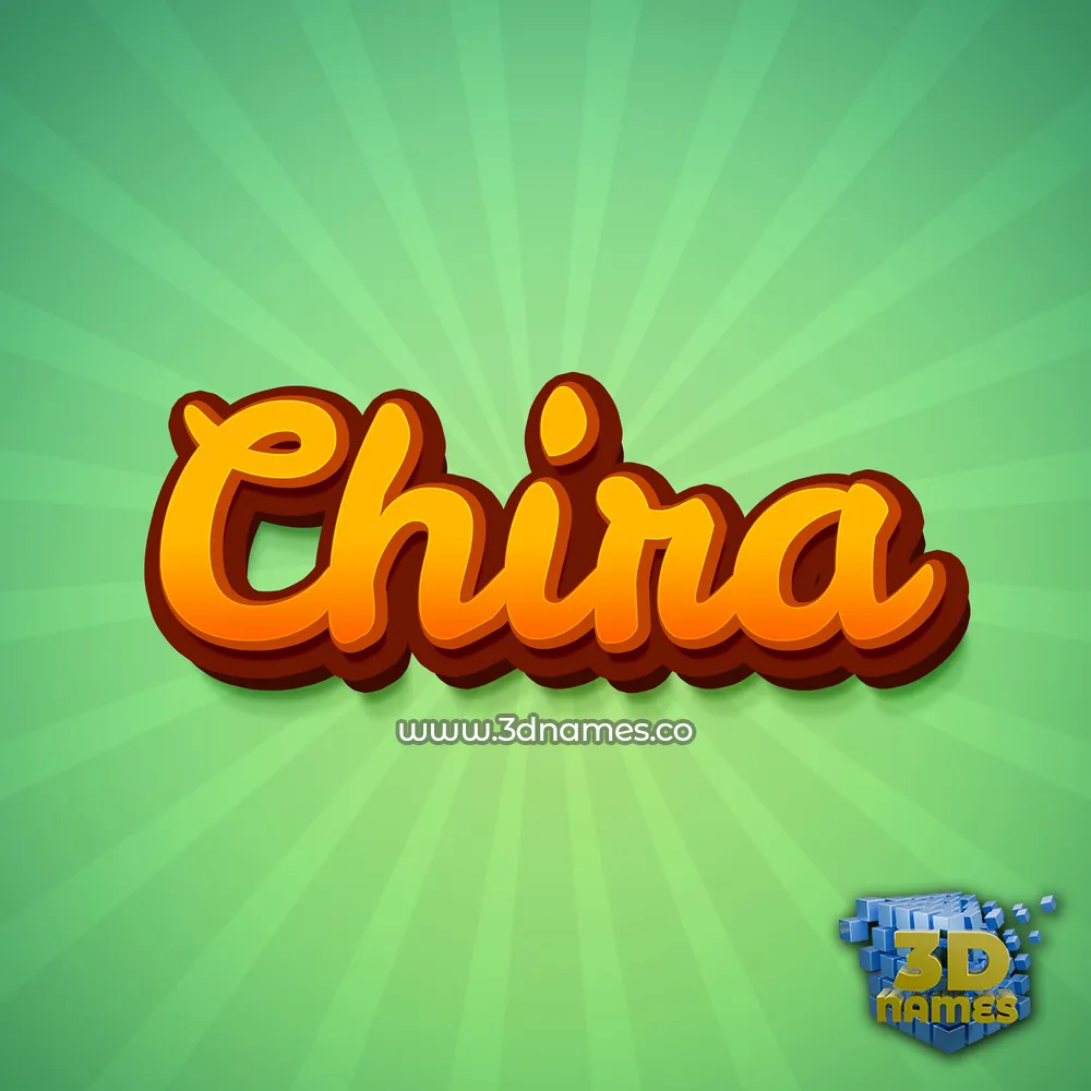 chira in Green Rays style - 3D name wallpaper