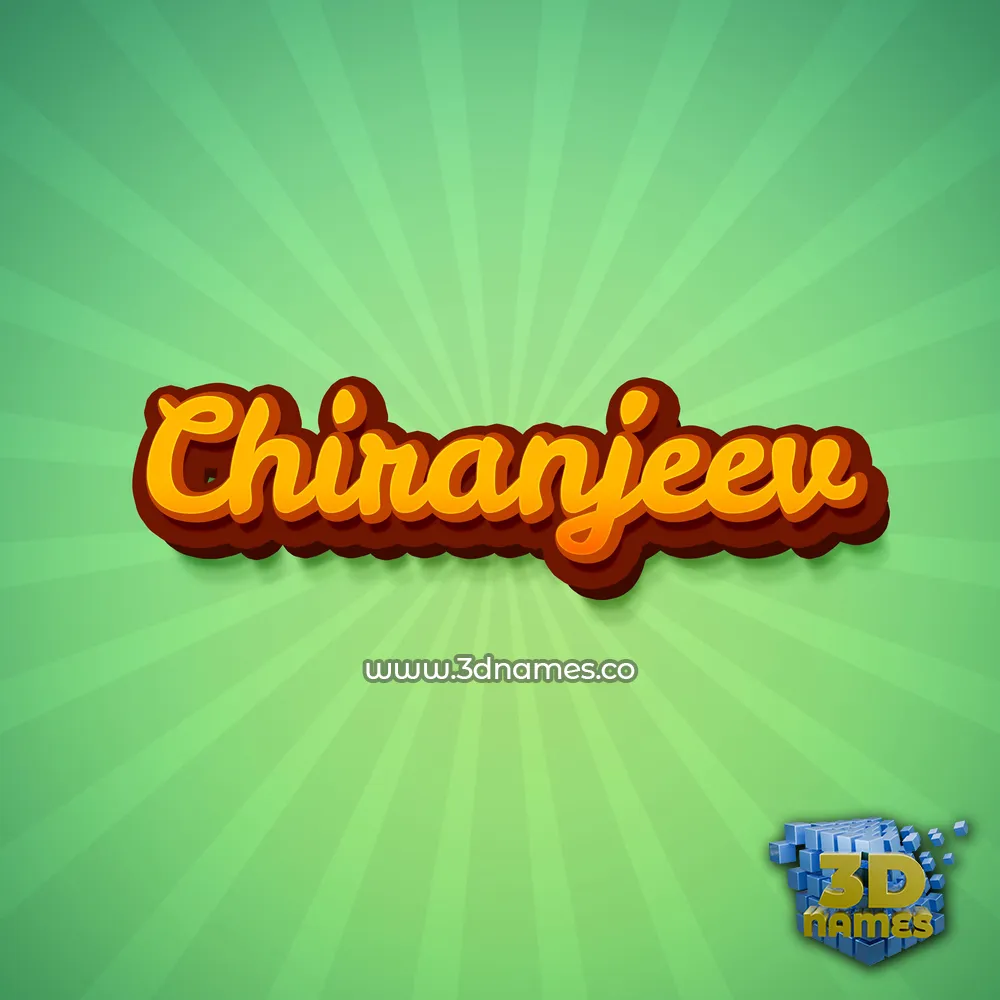 chiranjeev in Green Rays style - 3D name wallpaper