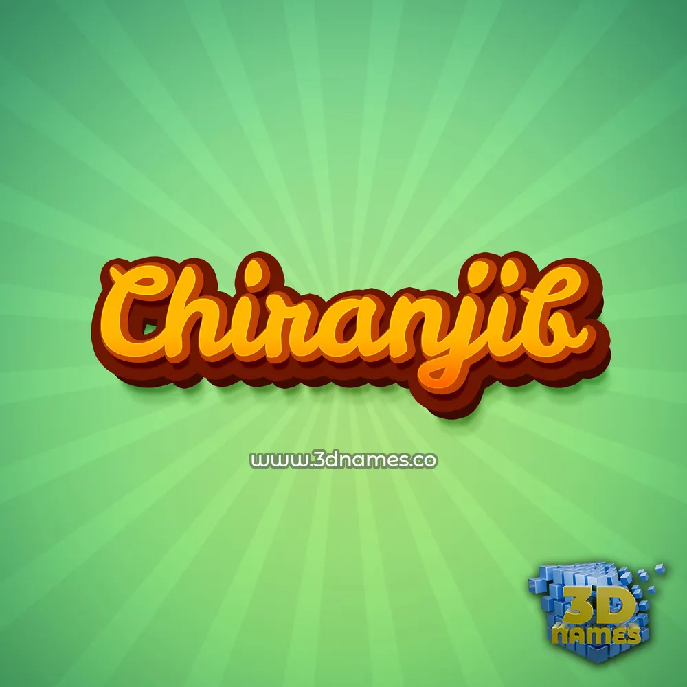 chiranjib in Green Rays style - 3D name wallpaper