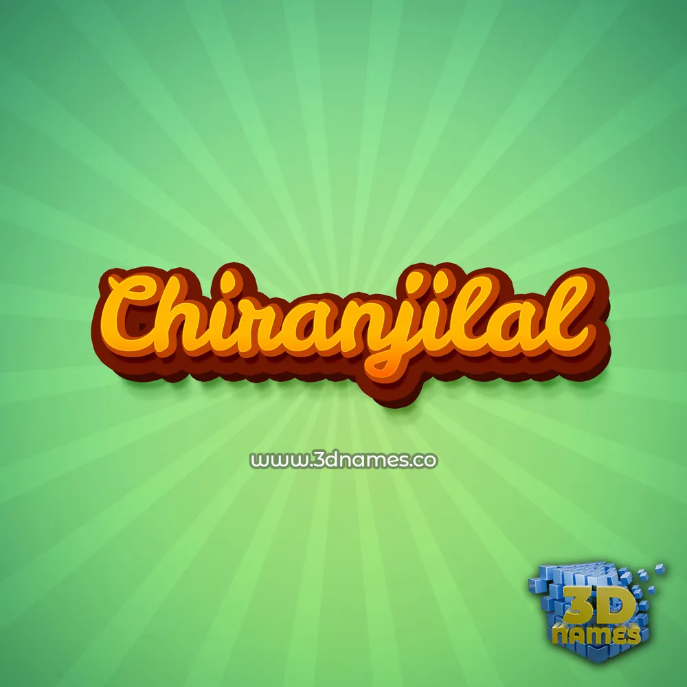 chiranjilal in Green Rays style - 3D name wallpaper