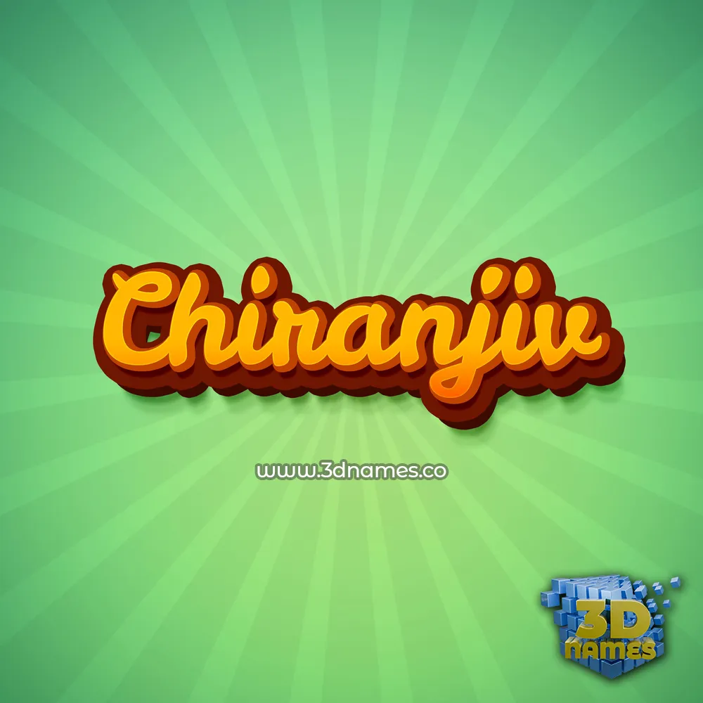 chiranjiv in Green Rays style - 3D name wallpaper