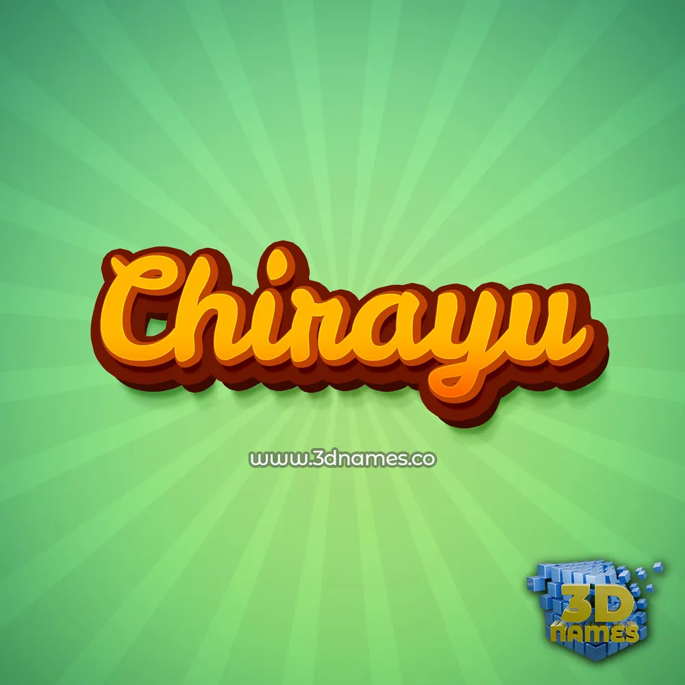 chirayu in Green Rays style - 3D name wallpaper