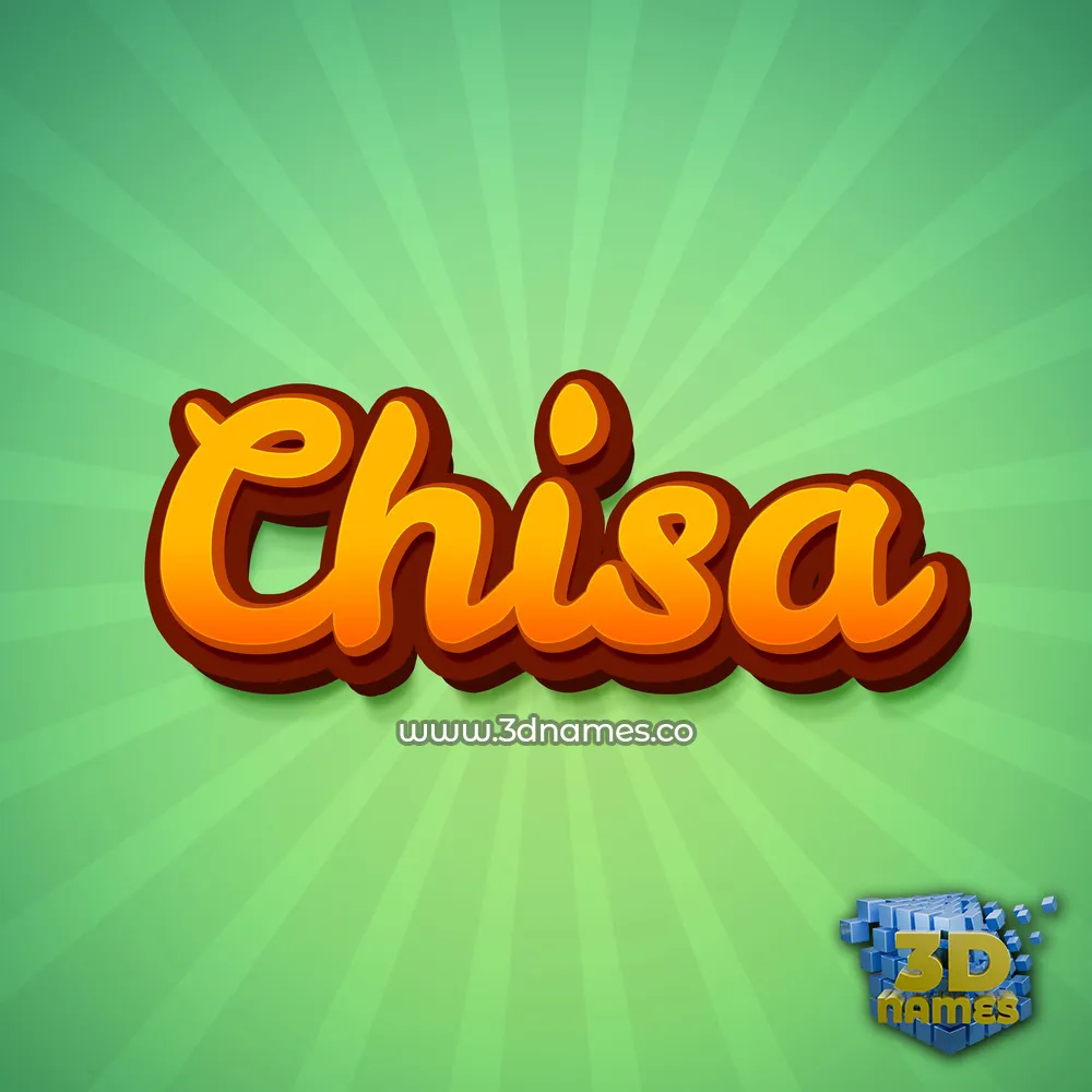 chisa in Green Rays style - 3D name wallpaper