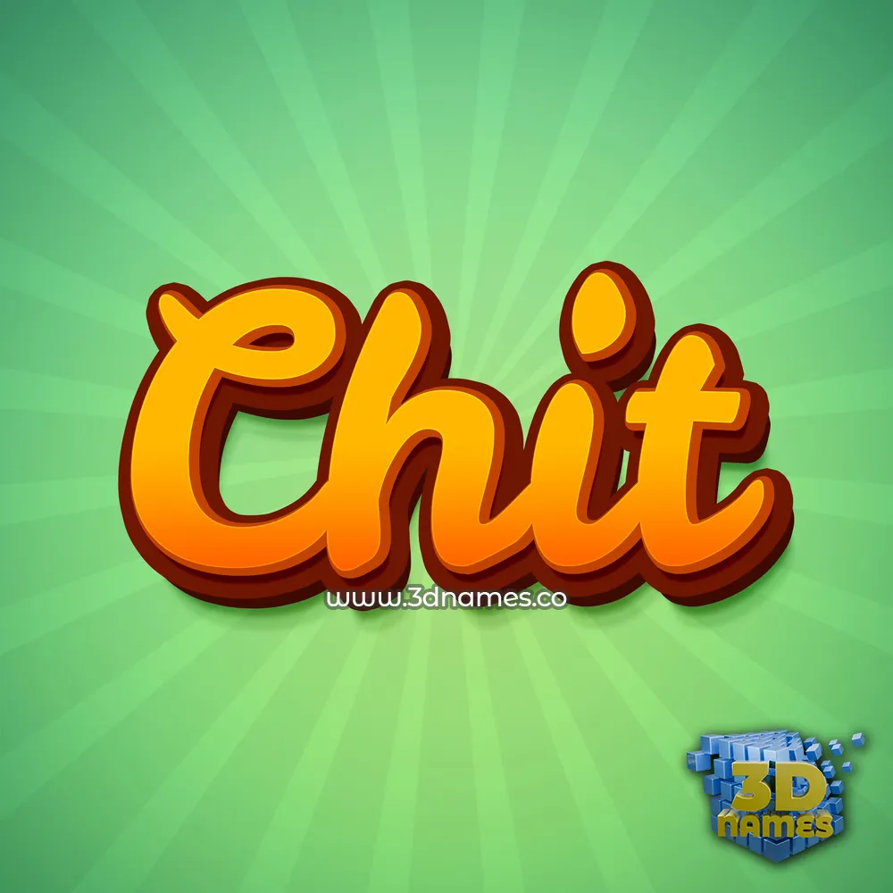 chit in Green Rays style - 3D name wallpaper