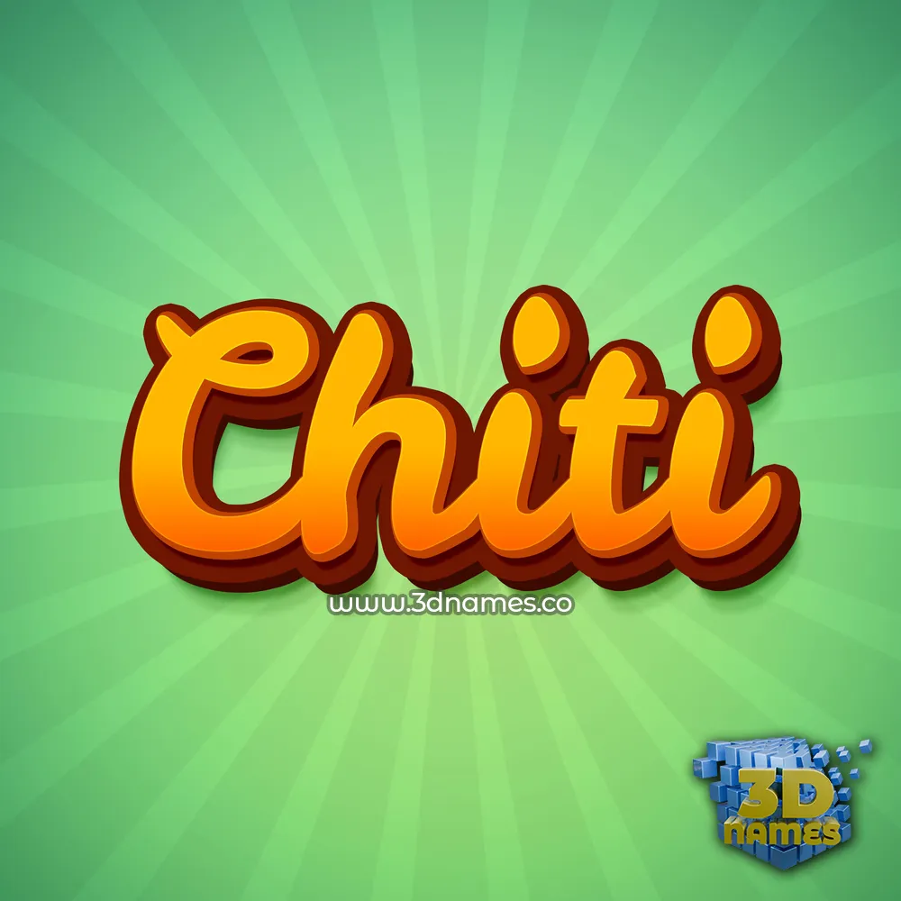 chiti in Green Rays style - 3D name wallpaper